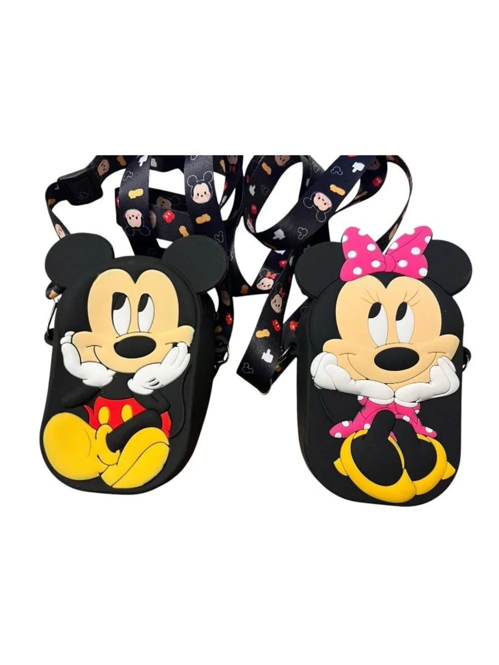 Toddler LIttle Girls Mickey and Minnie Mouse Silicone Mini Purse Coin Pouch Lot